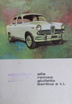 Alfa Romeo Giulietta Berlina t.i. Modelprogram 1962 Carbrochure (8775)